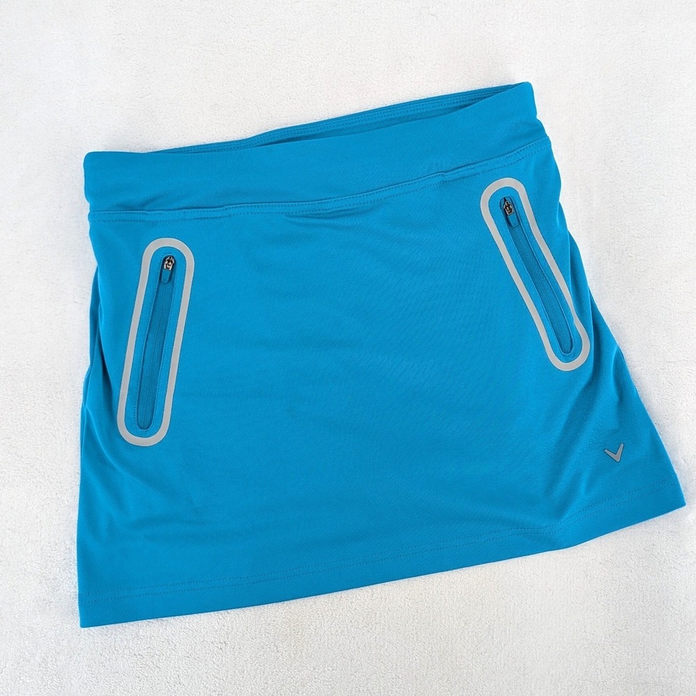 Callaway Opti-Dri Golf Skort Teal Blue Active Skirt with Pockets Size S